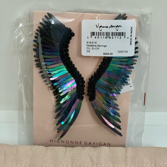 FINAL SALE Mignonne Gavigan Madeline Statement Oil Slick Earrings. - Picture 9 of 11